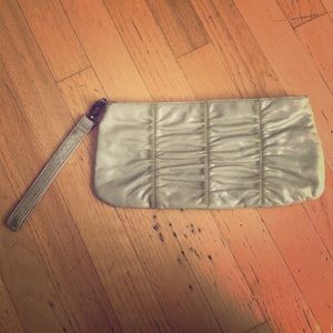 Hobo clutch with wrist strap